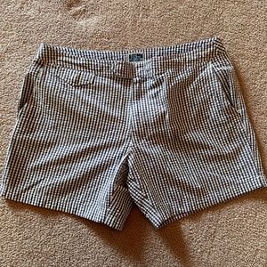 J.CREW  Mens' Blue Gingham Check Swim Trunks sz 34